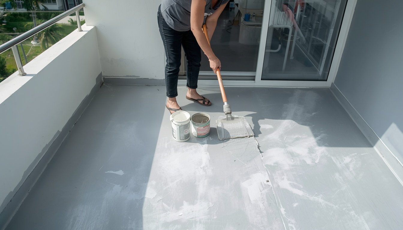 lucid-origin_I_need_a_waterproofing_done_with_light_grey_color_on_the_balcony_floor_in_selang-0